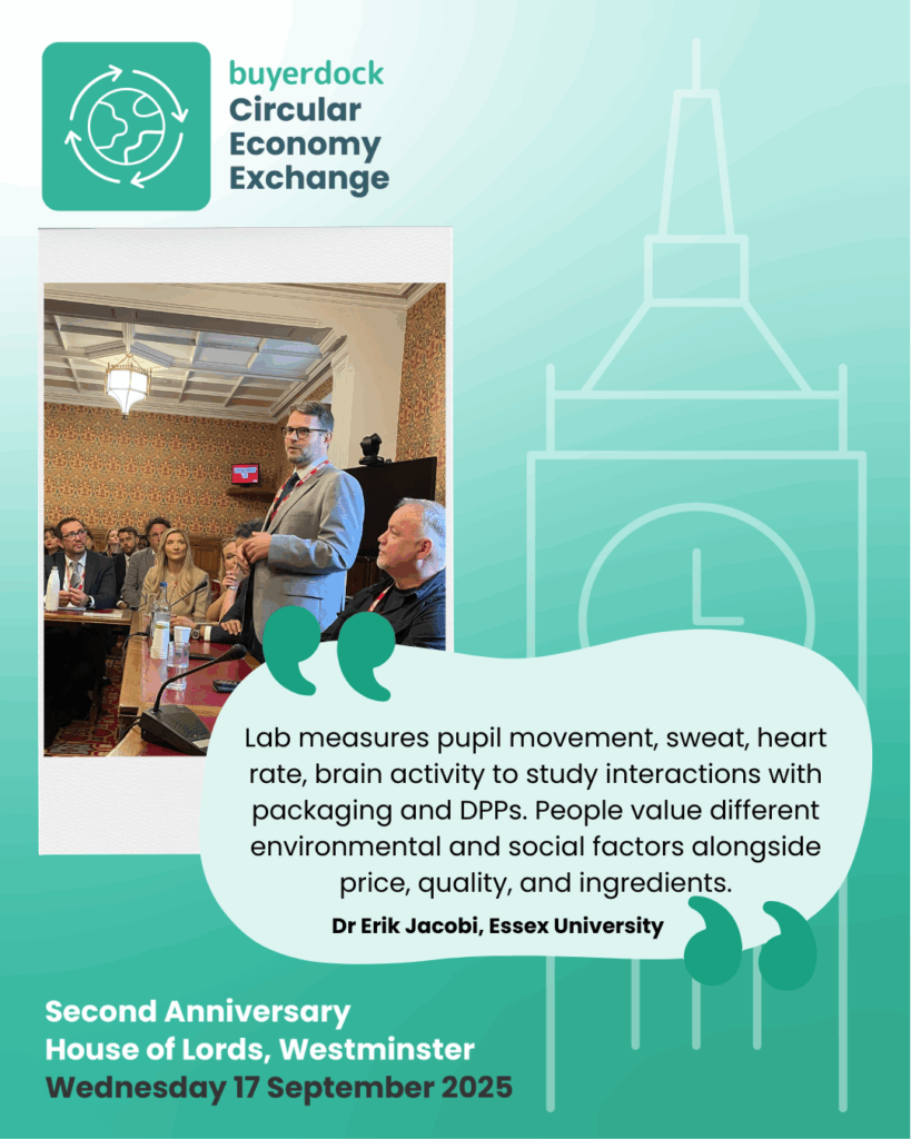 Dr Erik Jacobi quote on dpps and packaging and people interactions and value of different environmental and social factors alongside price quality and ingredients.