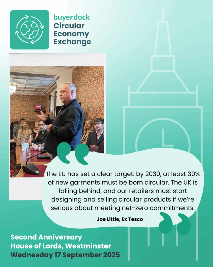 Joe Little from Tesco on EU requesting 30% of new garments to be born circular by 2030
