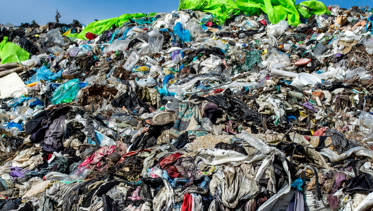 A pile of fashion waste